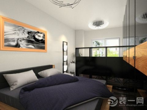 淮阳装修 黑白简约卧室设计