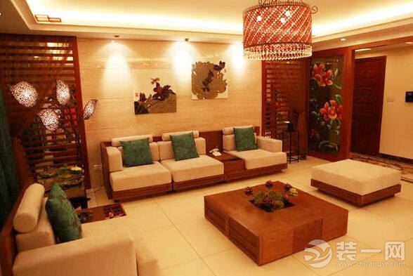 周口装修 中式客厅隔断效果图